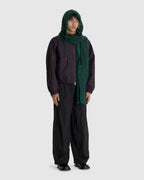 Hooded Zip Scarf Green