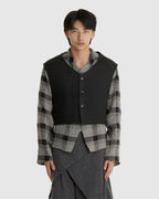 Wrapped Jacket Black Checked