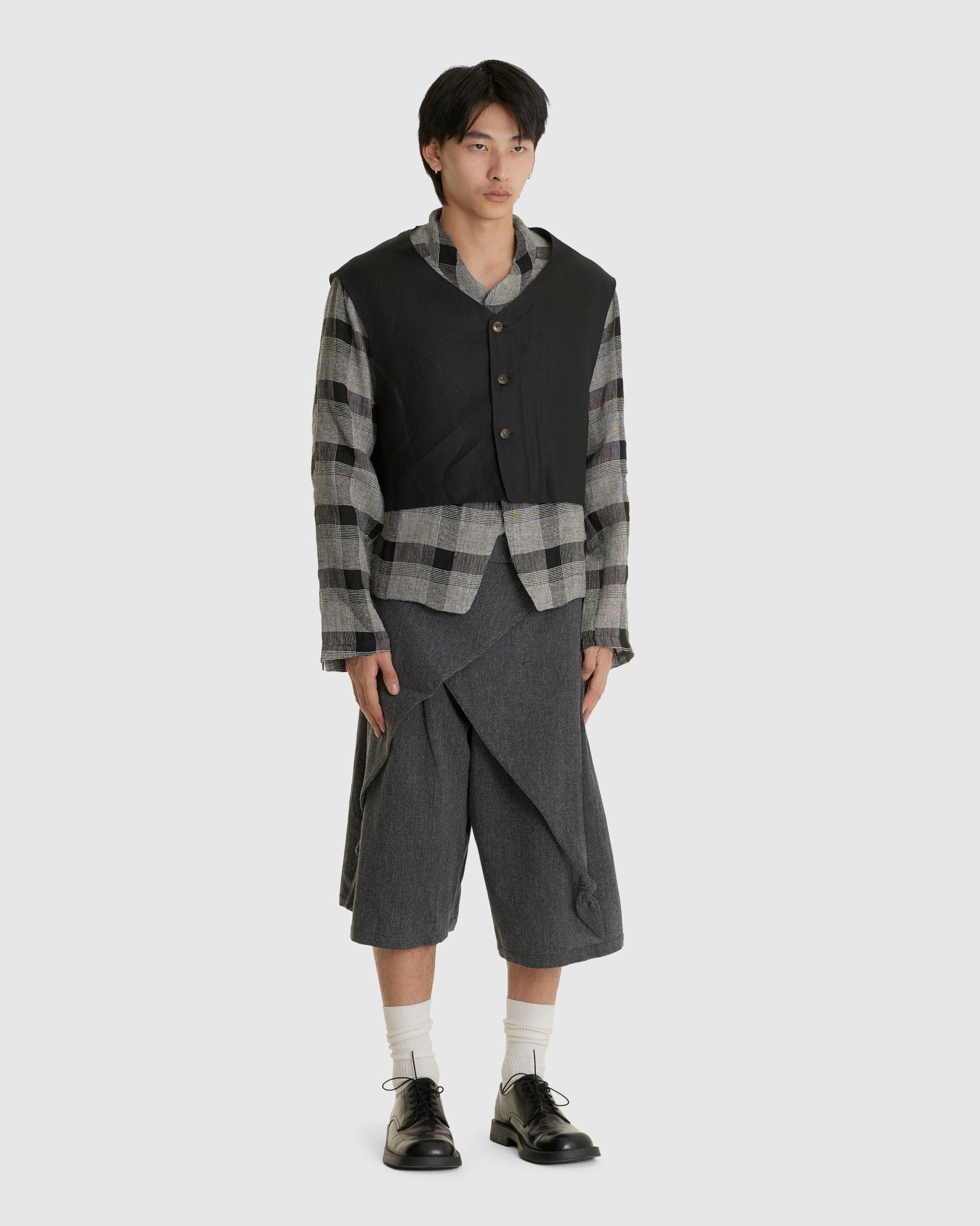 Wrapped Jacket Black Checked