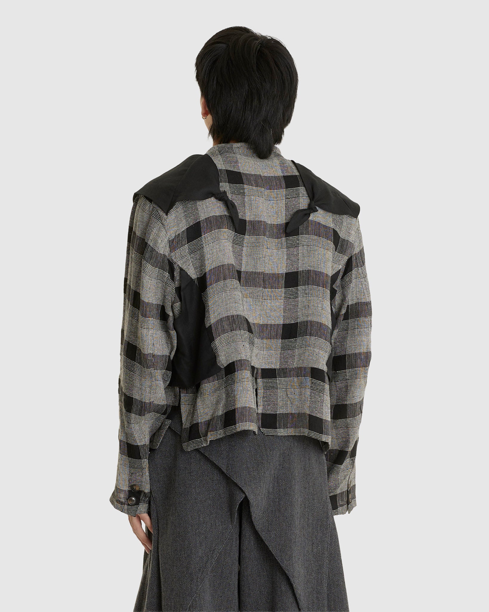 Wrapped Jacket Black Checked