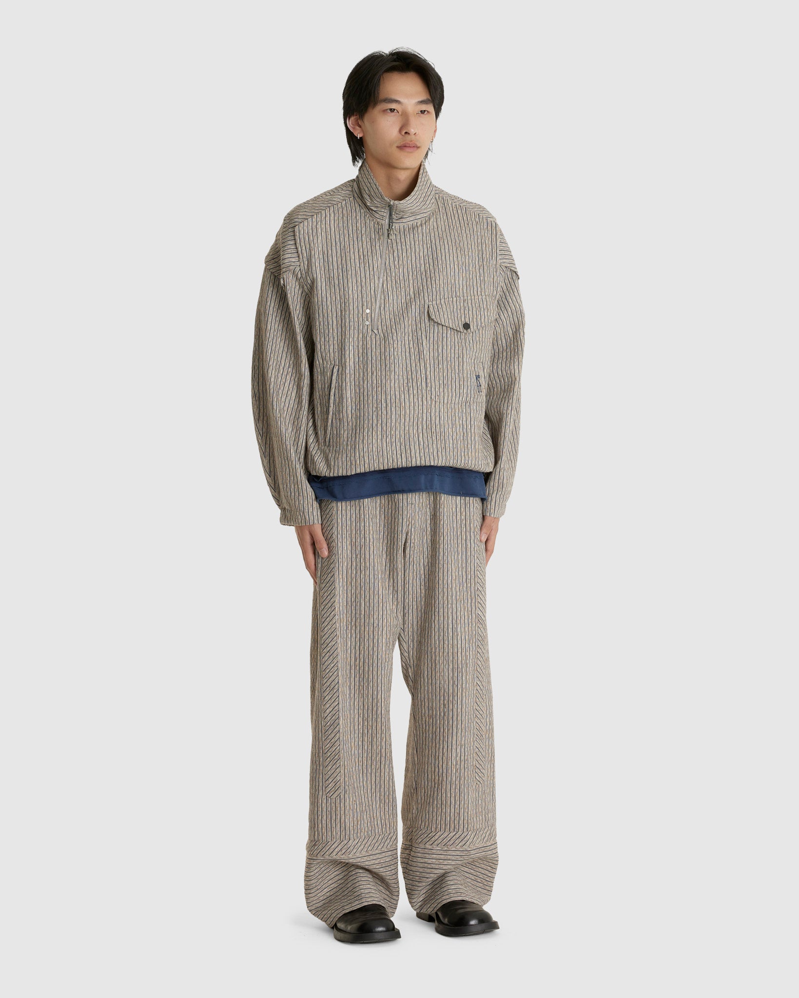 Farkas Pullover Jacket Textured Stripe