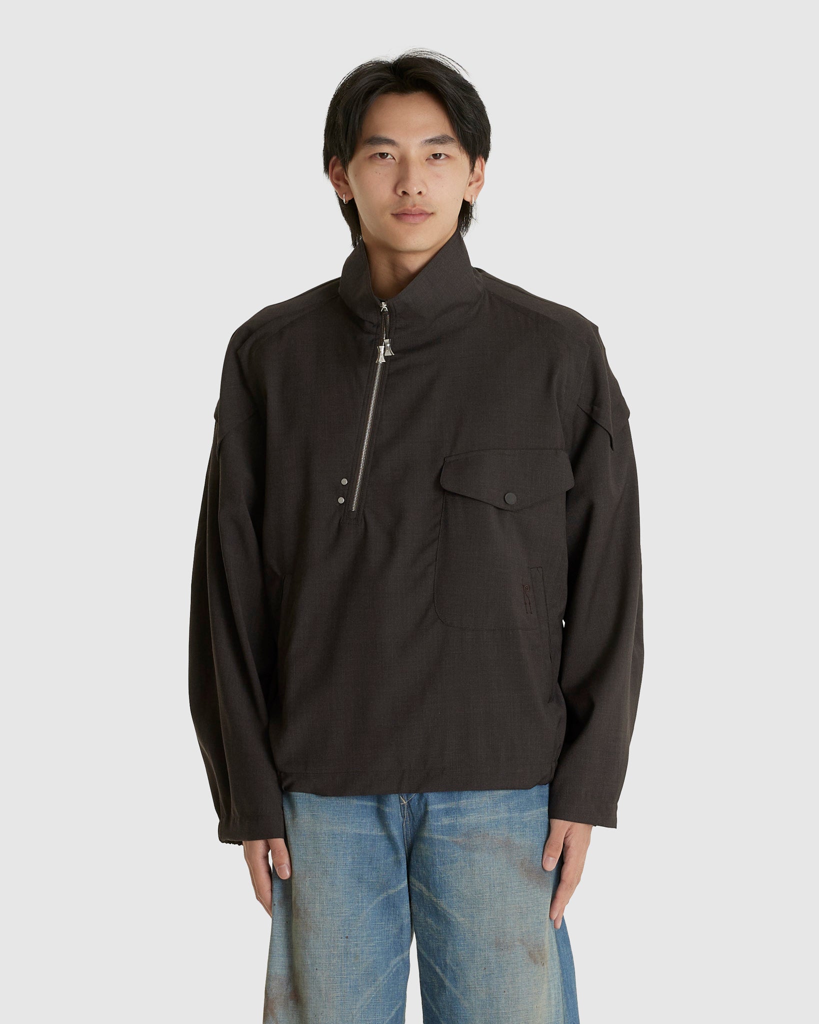 Farkas Pullover Jacket Umber Brown