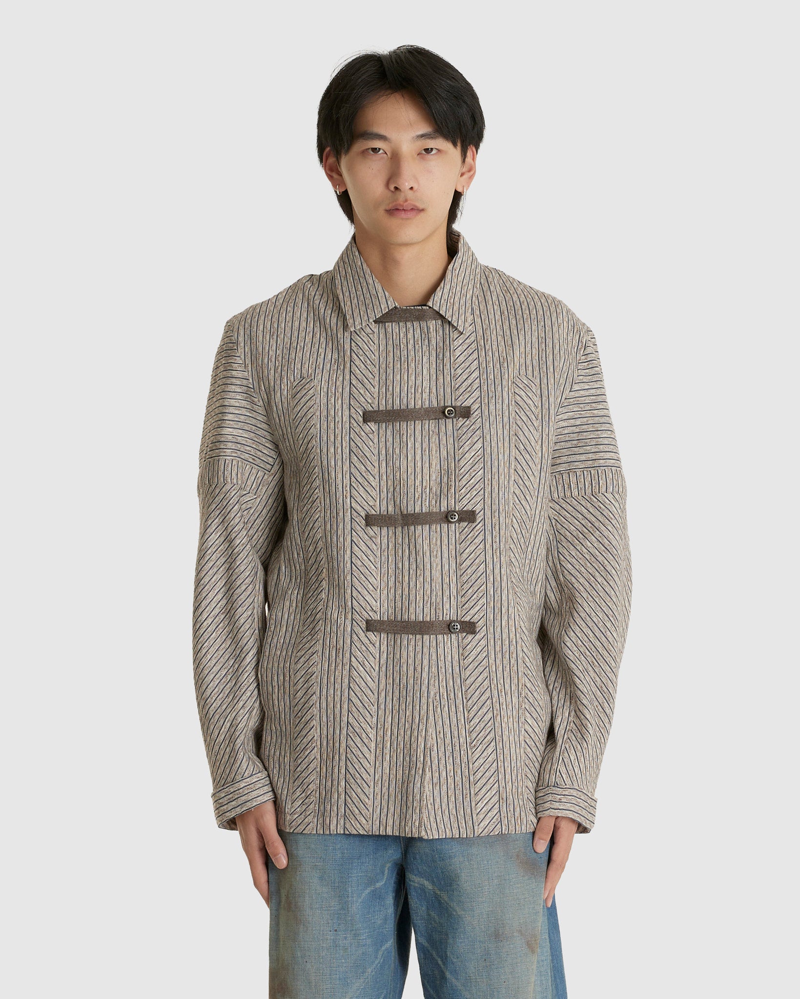 Kyan Shirt Textured Stripe
