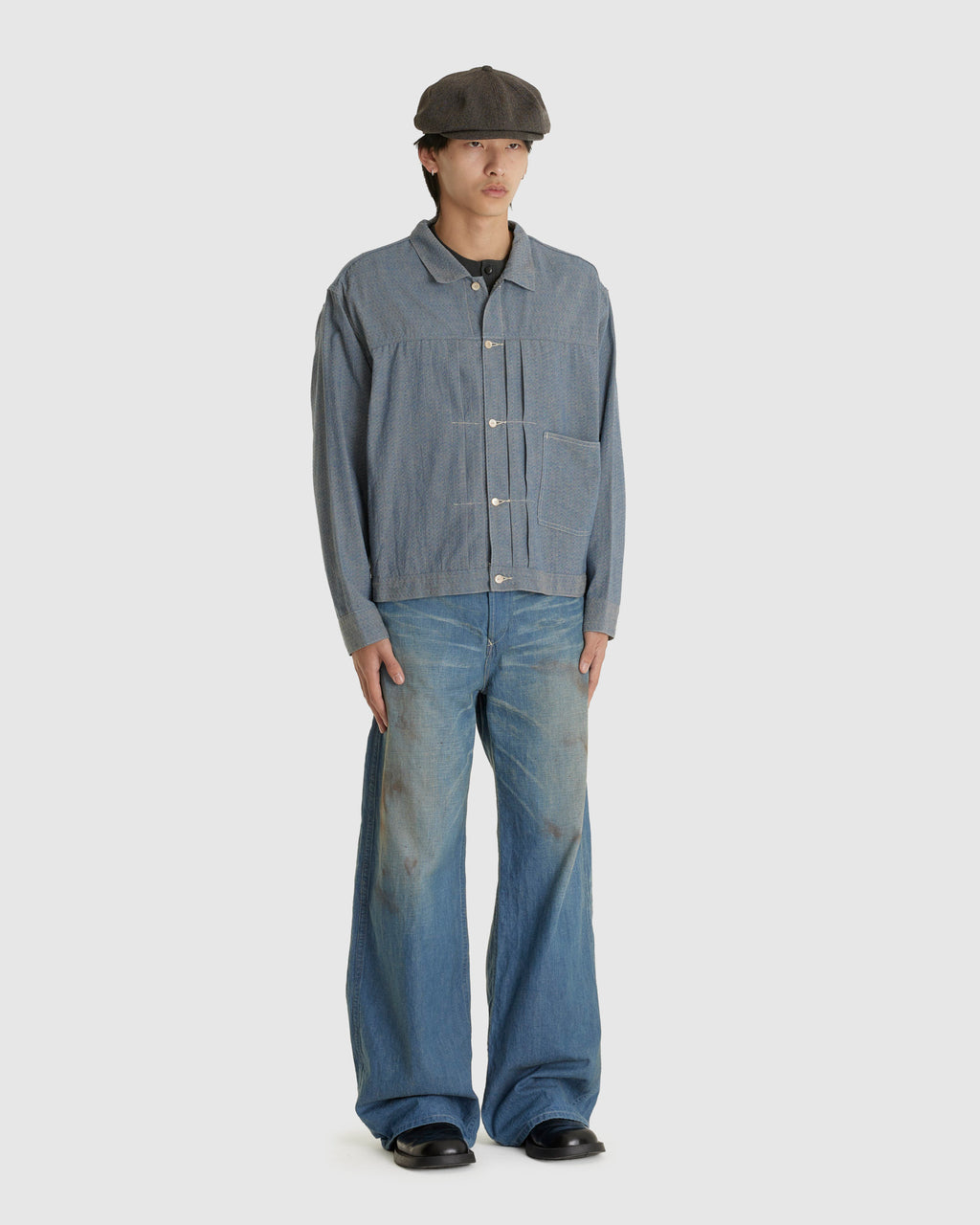 Lot.717 Painter Pants With Buckle Damaged Indigo