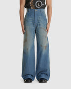 Lot.717 Painter Pants With Buckle Damaged Indigo