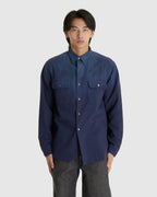 Lot. 117 Work Shirt Faded Navy Check