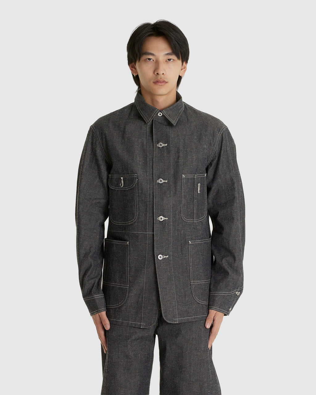 Lot. 716 Coverall Jacket With Chinstrap Raw Indigo