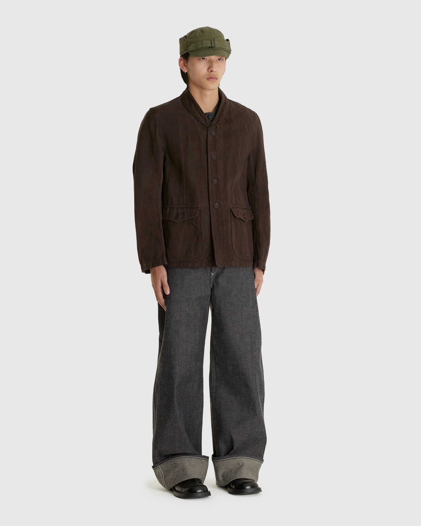 TAIGA TAKAHASHI T.T Lot.006 Newsboy Cap Melange Charcoal