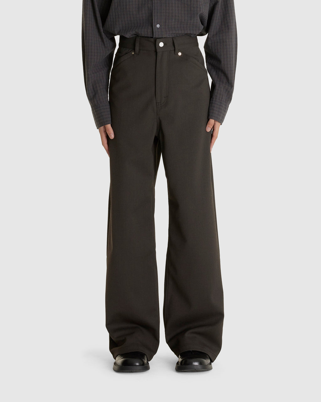 Stellar Trousers Brown Melange Twill