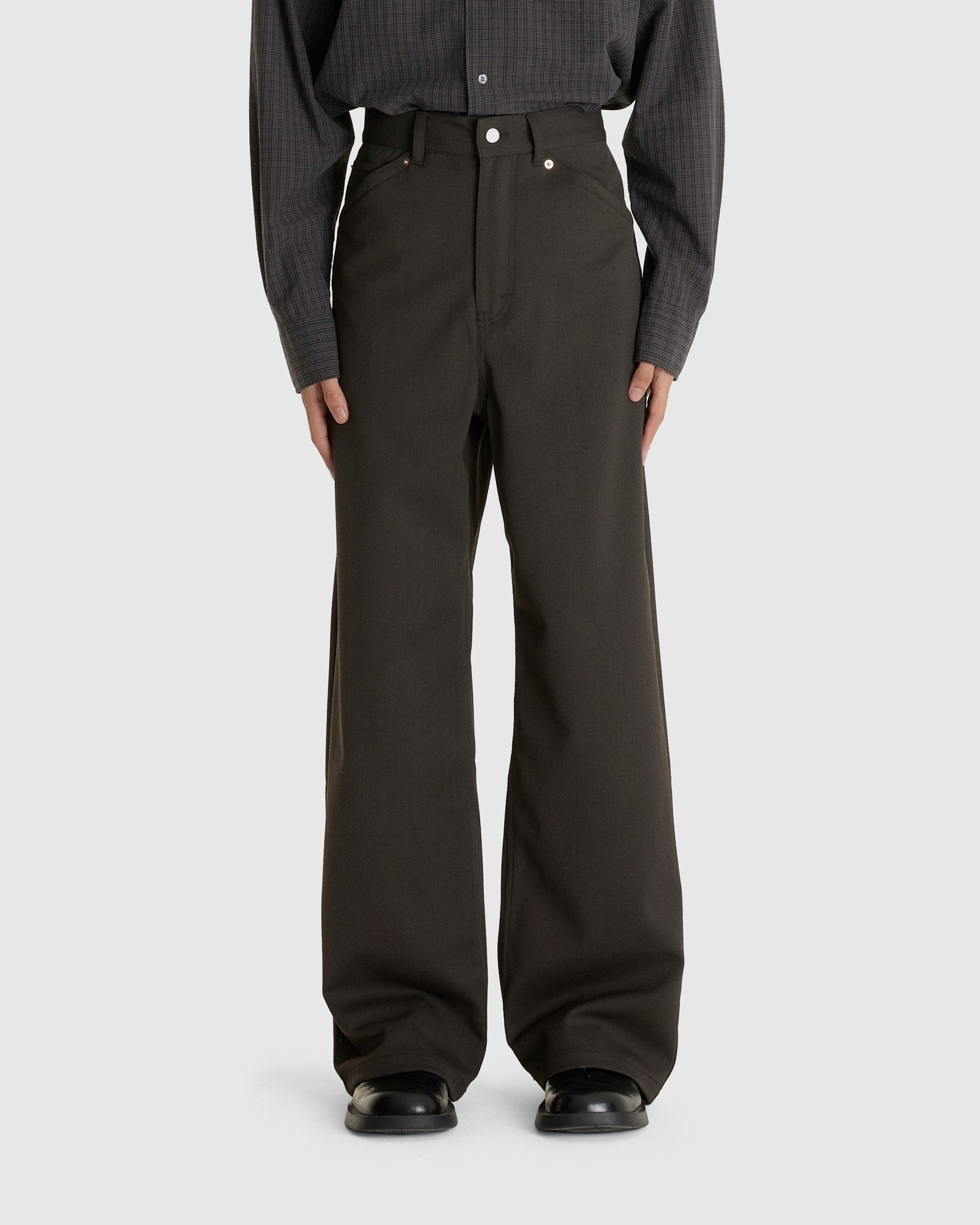 Stellar Trousers Brown Melange Twill