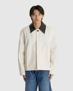 Leather Collar Barn Jacket