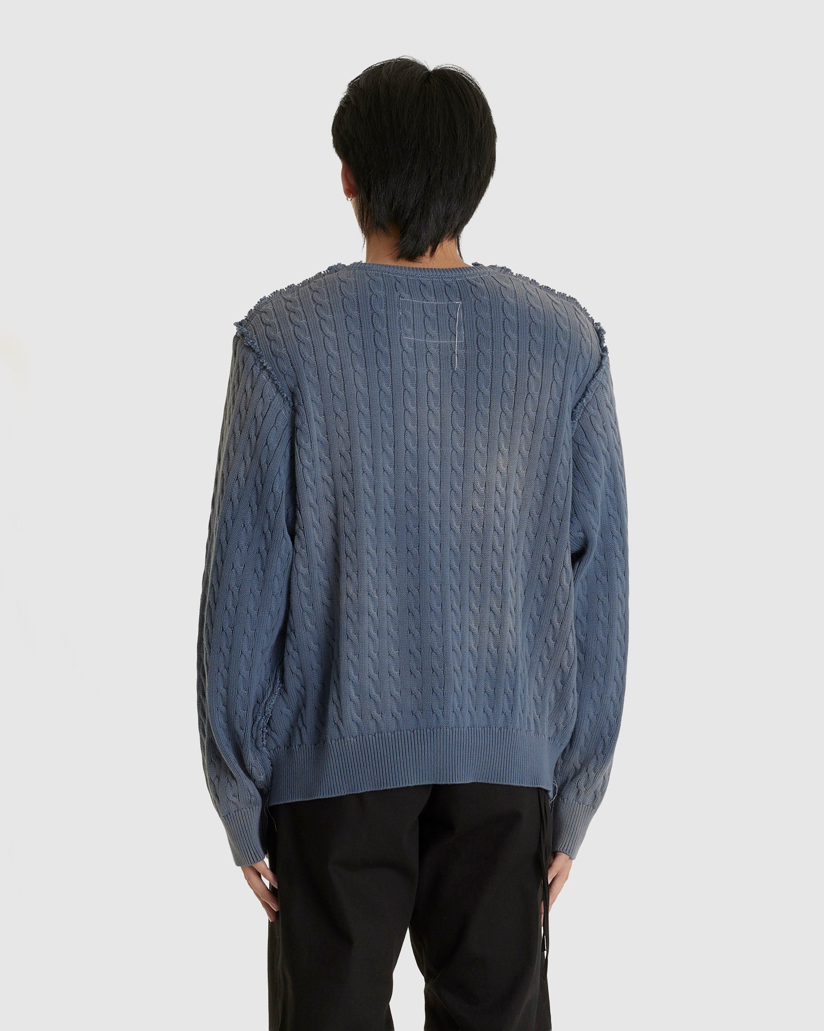 Frankenstein Cable V-Neck Petrol