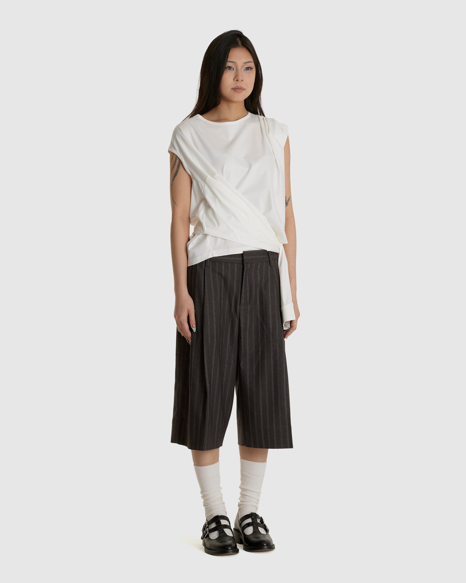 Charlier Shorts Charcoal Stripe