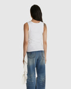 Satin Frill Sleeveless Top