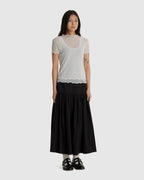 Two Layered Net Dress White