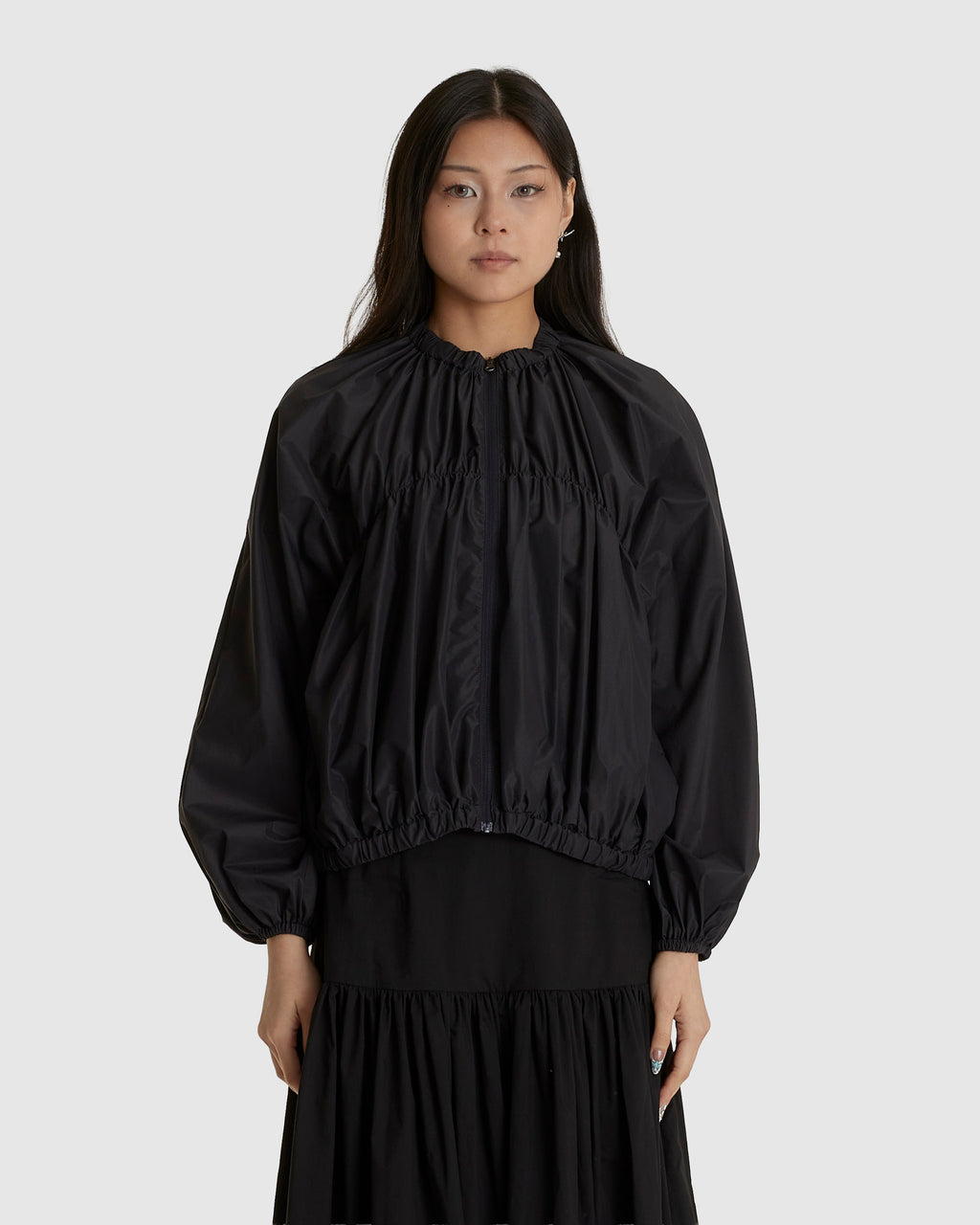 Nylon Shirring Jumper