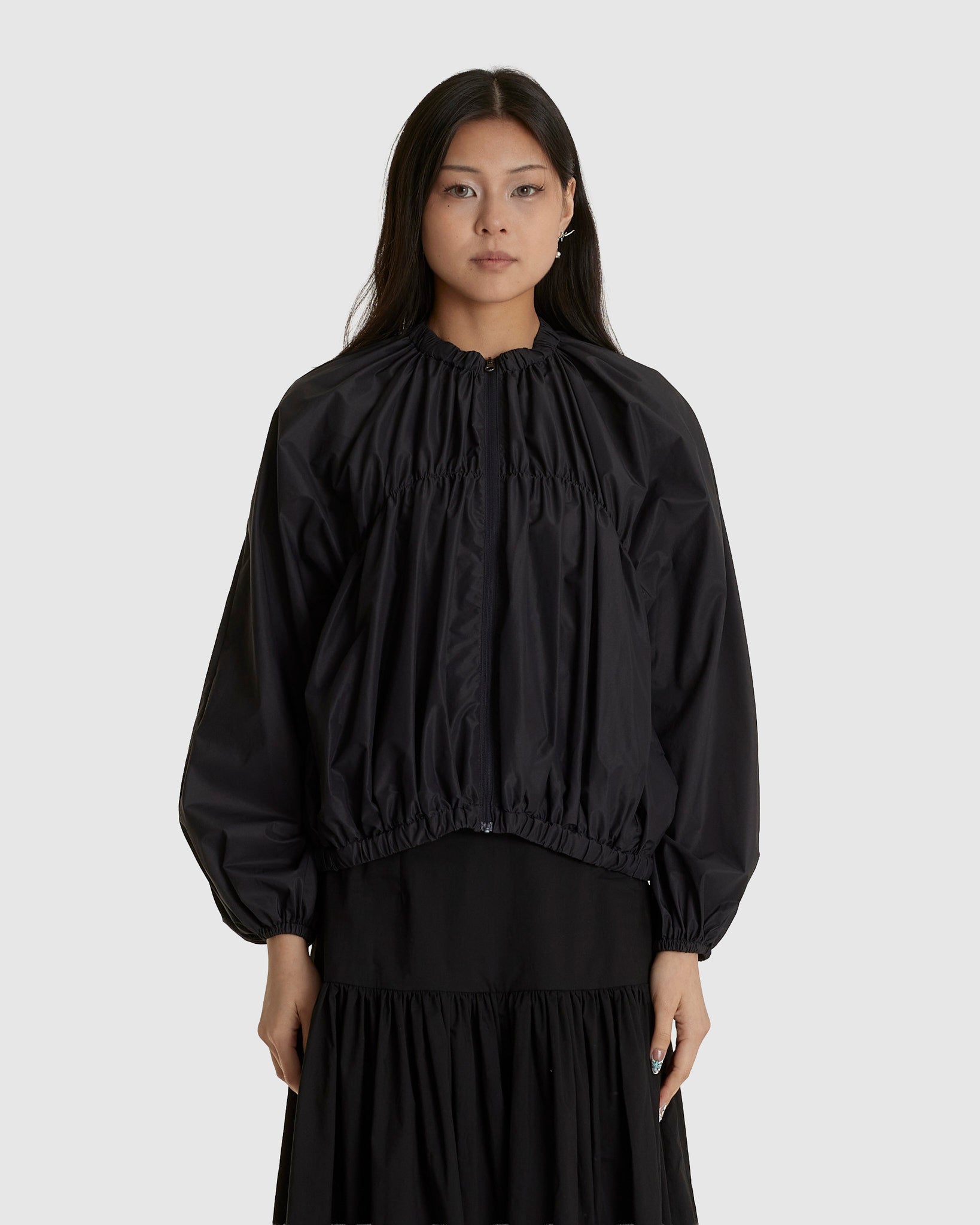 Nylon Shirring Jumper