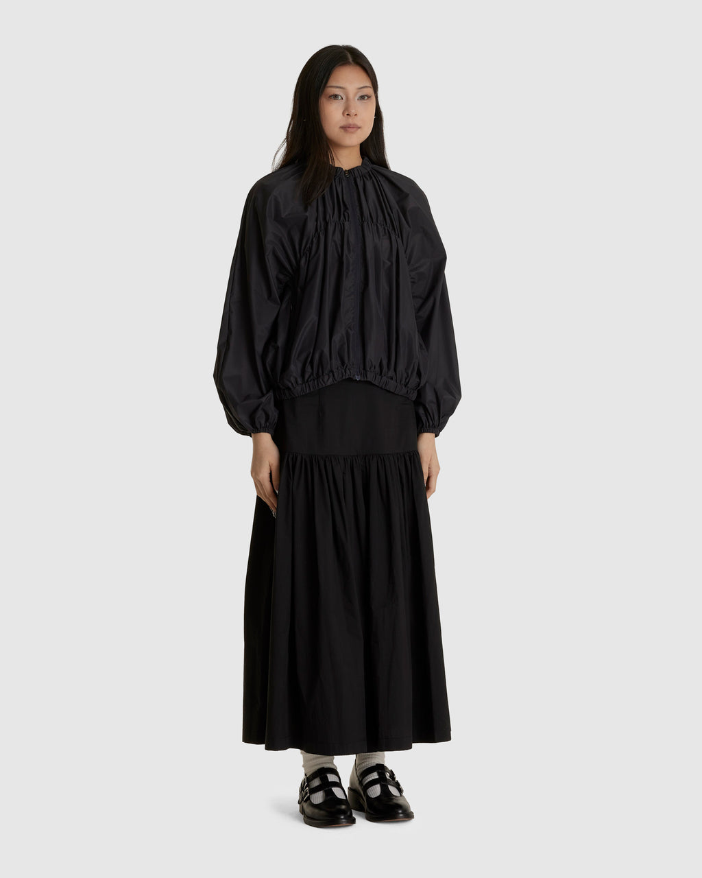 Nylon Shirring Jumper