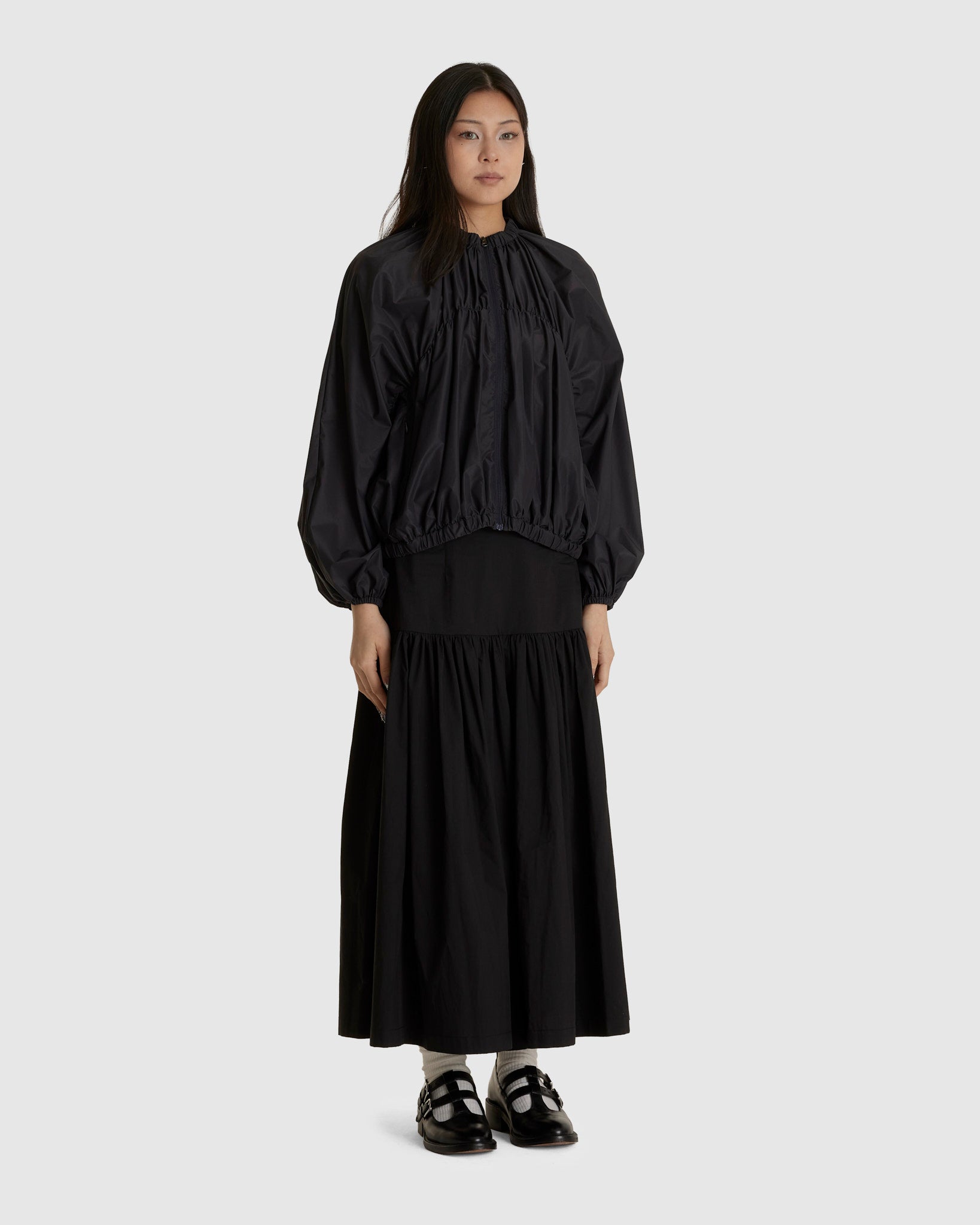 Nylon Shirring Jumper