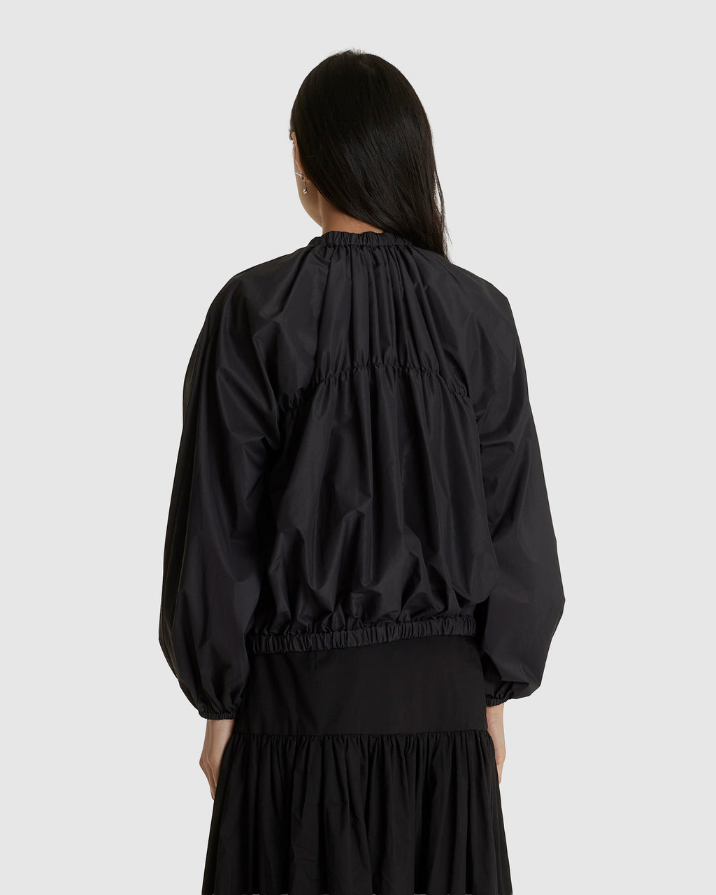 Nylon Shirring Jumper
