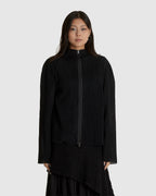 Pleats Zip Up Jumper
