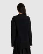Pleats Zip Up Jumper