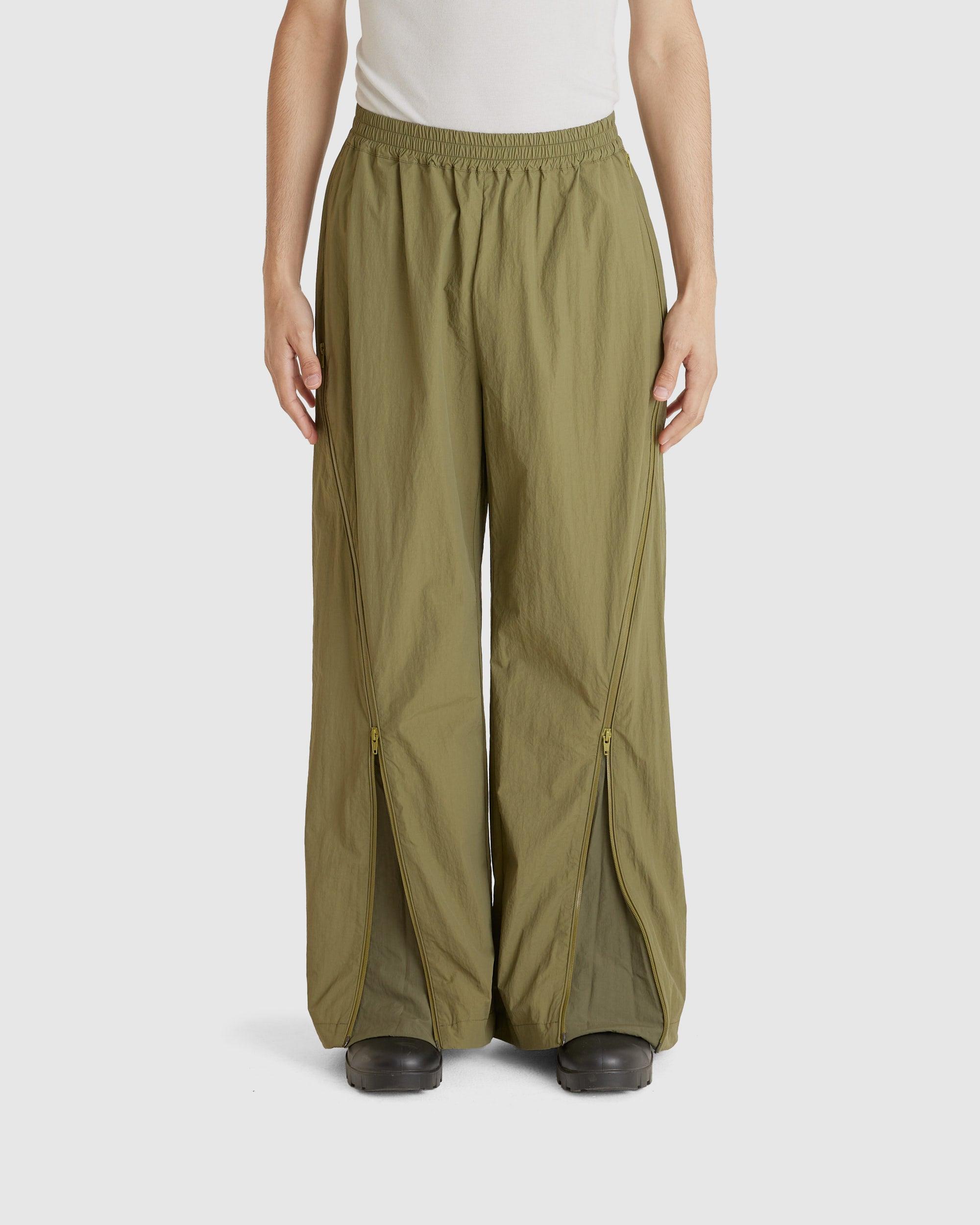 Zipper Track Pants Khaki
