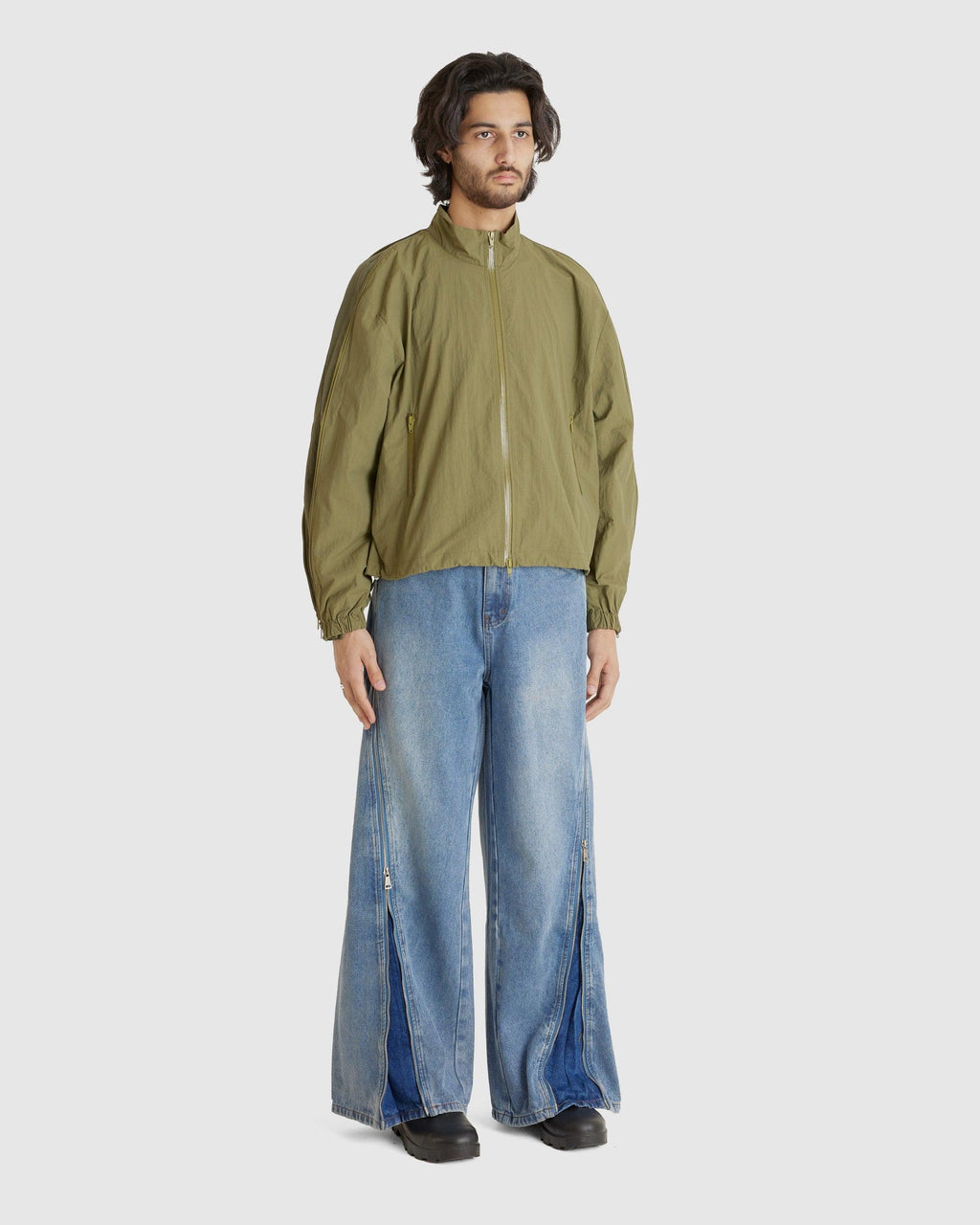 Zipper Bungy Jacket Khaki