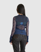 Upcycled Argyle Knit Fitted Sweater