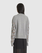 Slashed Cardigan Grey (W)