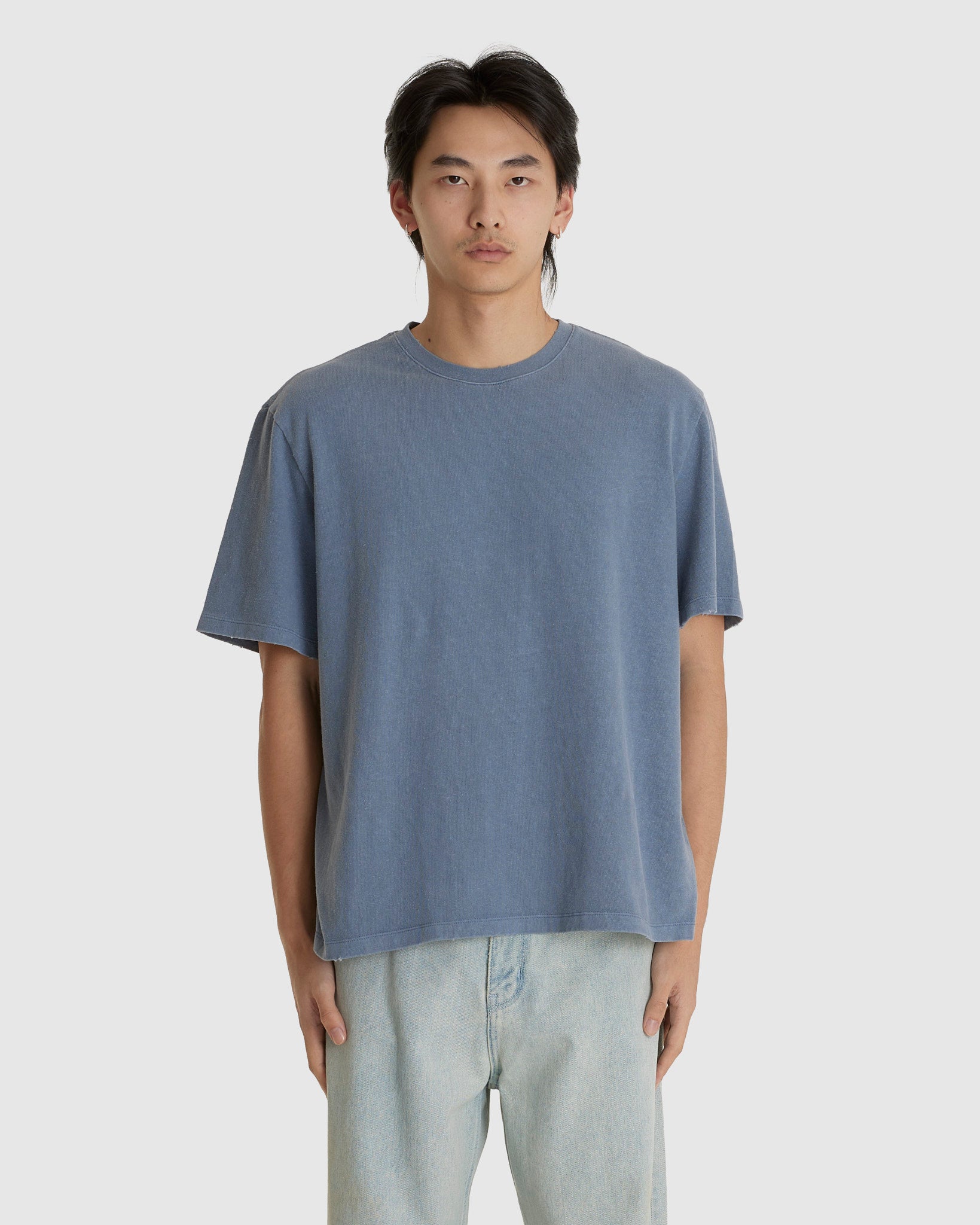Damaged Colour Dyed Crop T-Shirt