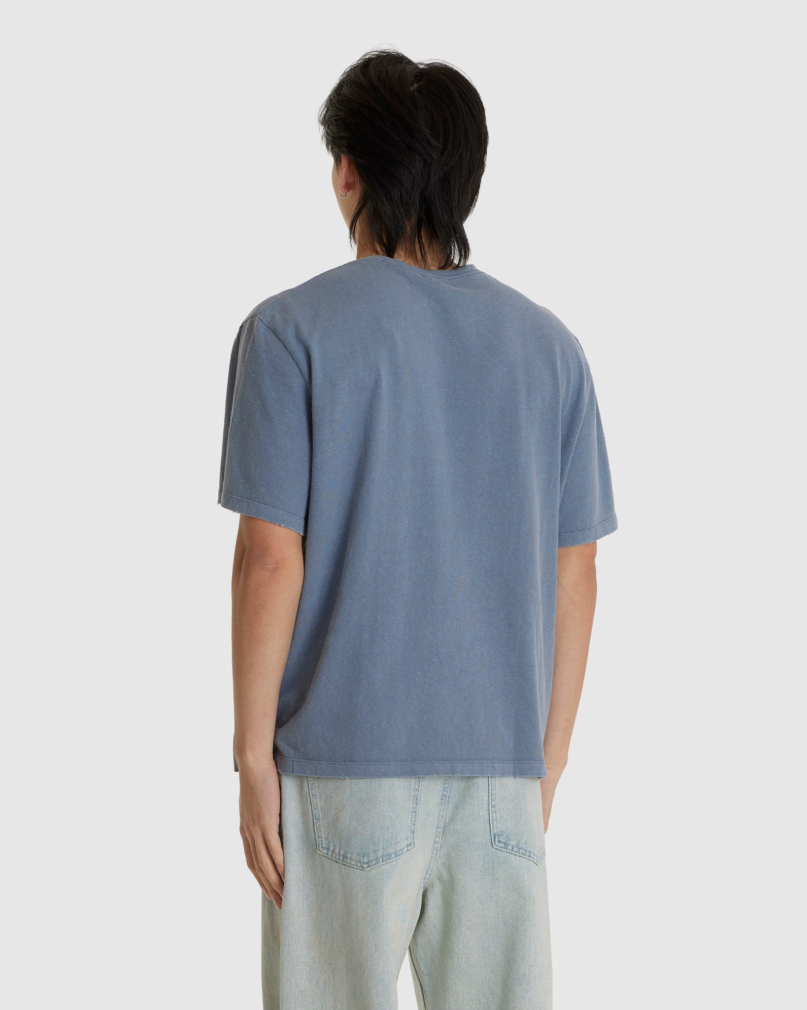 Damaged Colour Dyed Crop T-Shirt