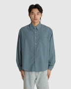 Micro Ombre Check Shirt Navy