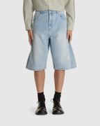 Painted Washed Bermuda Jeans