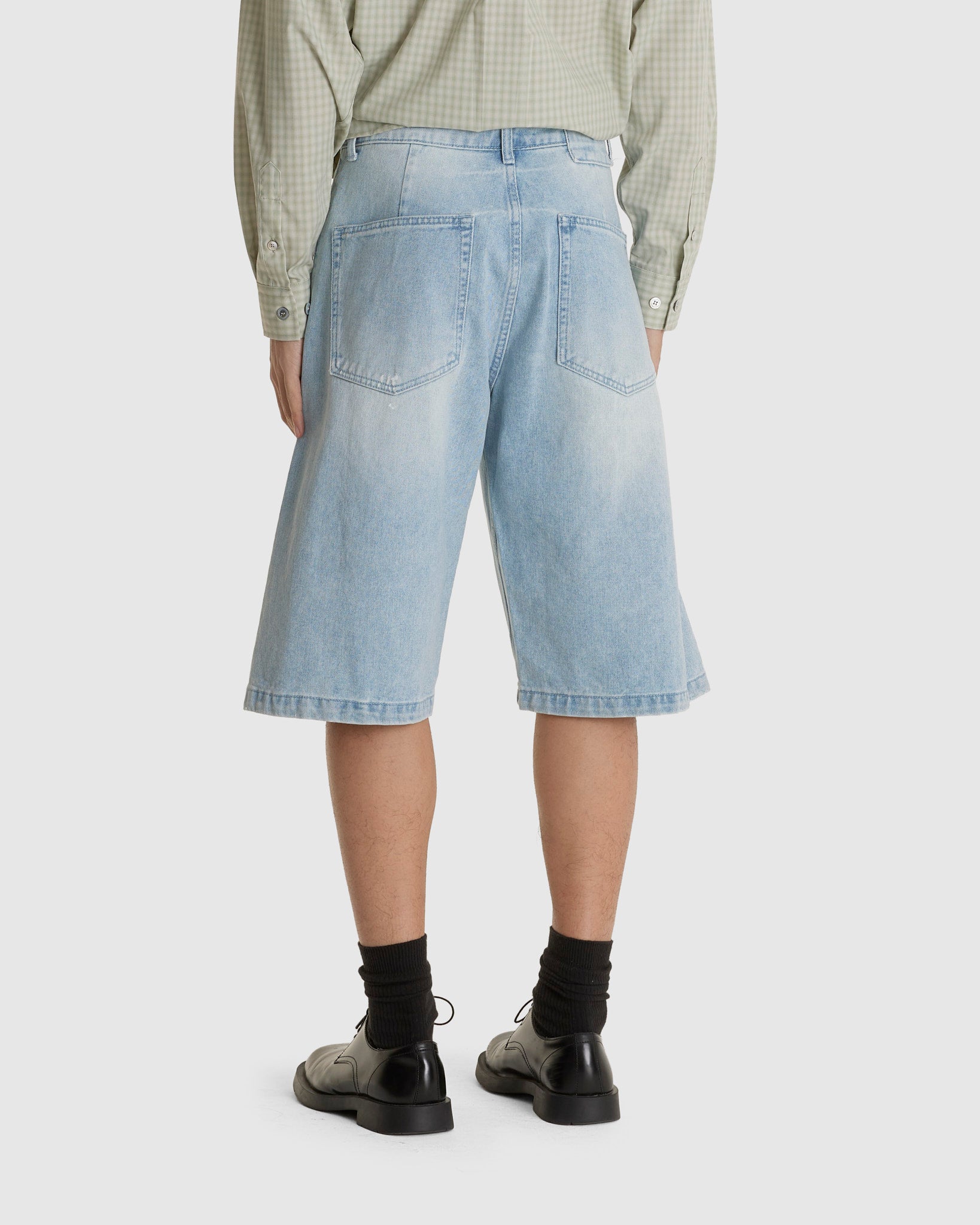 Painted Washed Bermuda Jeans
