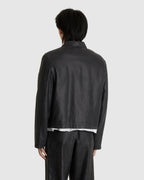 Mini Jacket Worker Lacquer Black Mirror Tencel