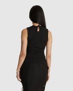 Flower Tank Top Black