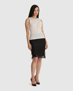 Flower Tank Top Cream