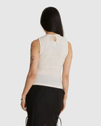 Flower Tank Top Cream