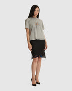 Ash Grey Petal T-Shirt