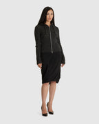 Compact Hood Charcoal Melange Fuzzy Alpaca
