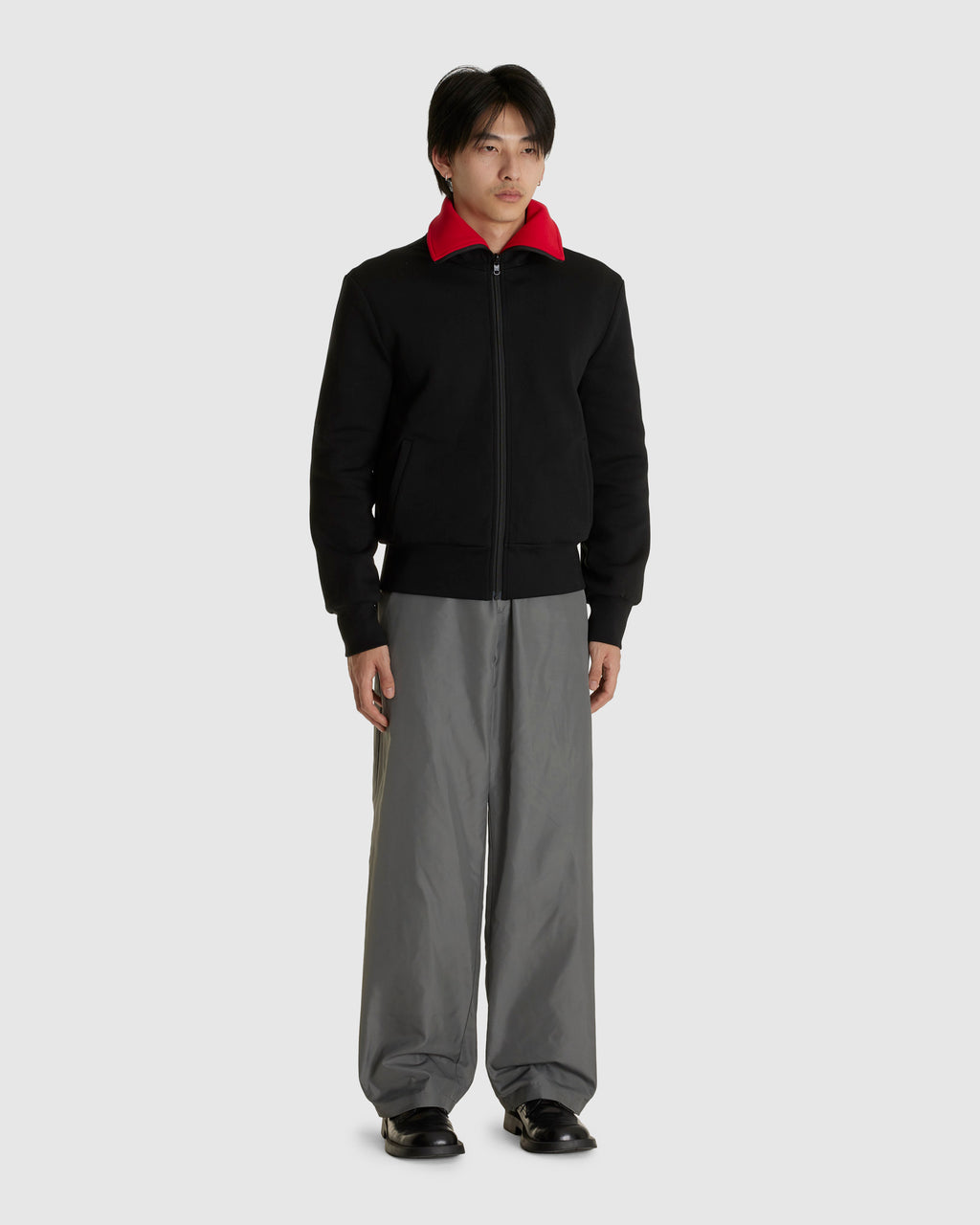 Reversible High-neck Zip Jersey Jacket