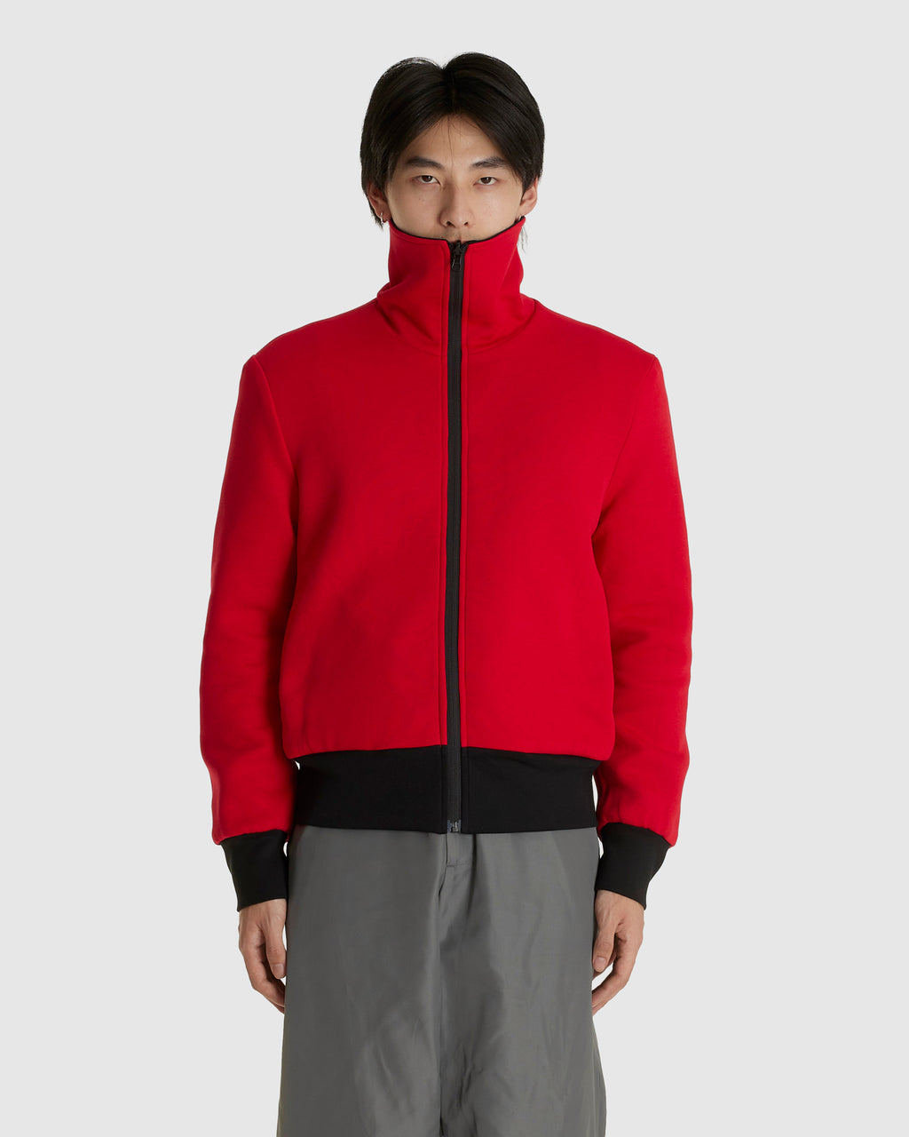 Reversible High-neck Zip Jersey Jacket