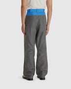 Contrast Waist Wide Trousers Grey/Blue
