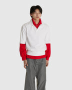 Double-layered Polo White/Red