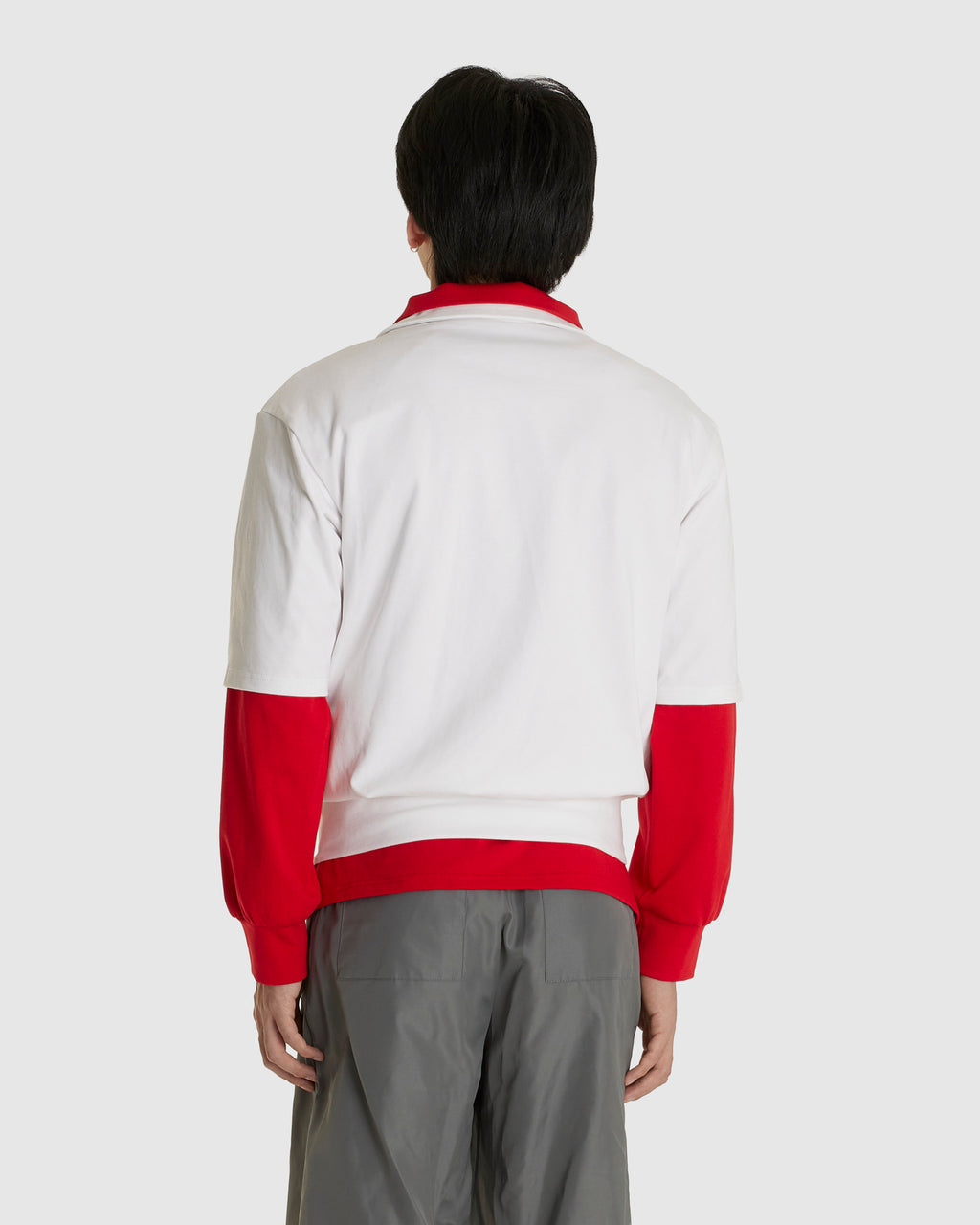 Double-layered Polo White/Red
