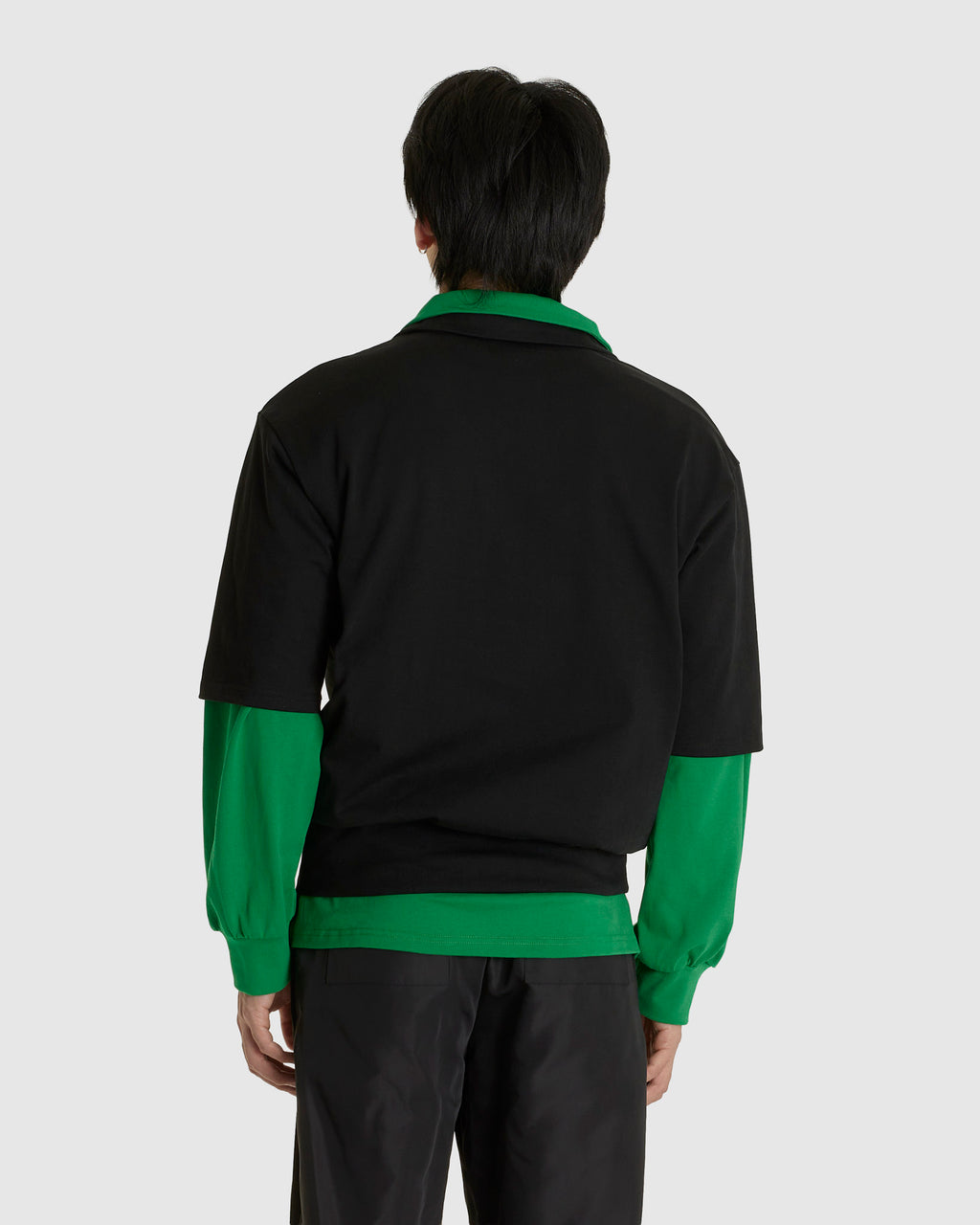 Double-layered Polo Black/Green