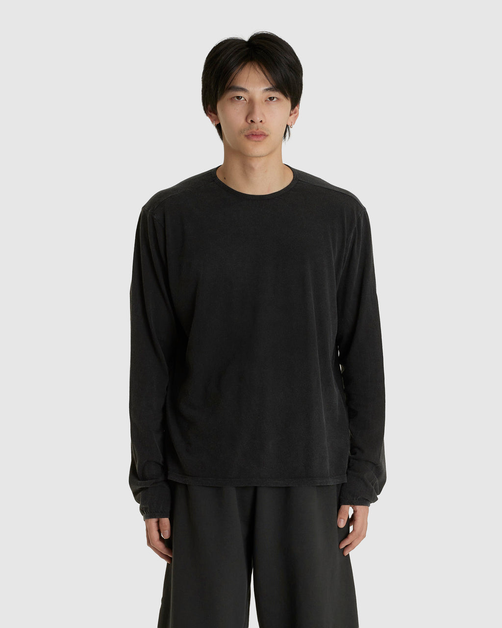 NO.87 ORGANIC COTTON LONGSLEEVE T-SHIRT BLACK (M)