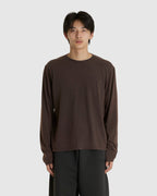 NO.87 ORGANIC COTTON LONGSLEEVE T-SHIRT BROWN
