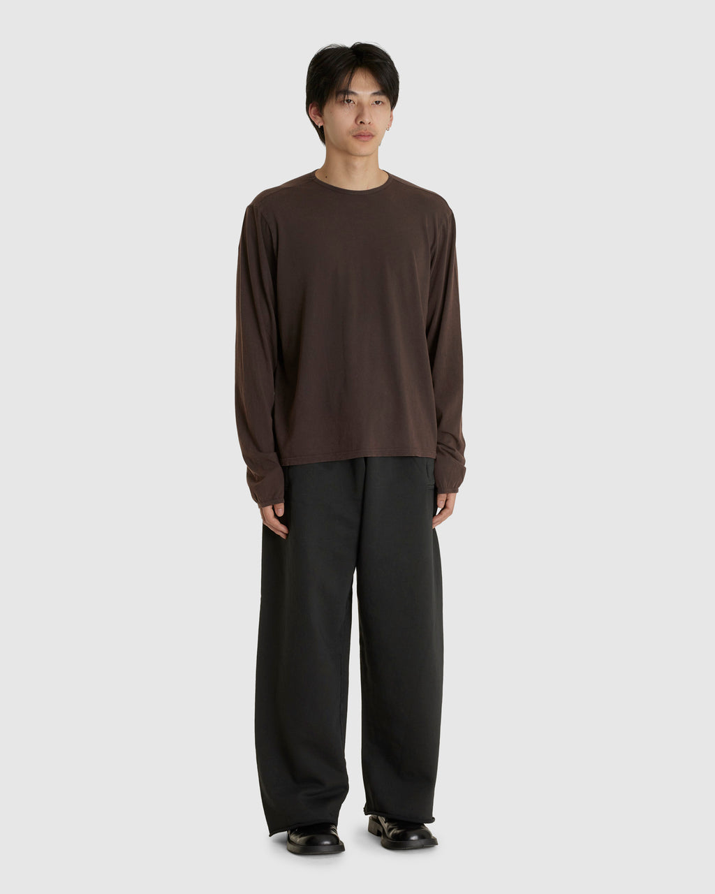 NO.87 ORGANIC COTTON LONGSLEEVE T-SHIRT BROWN